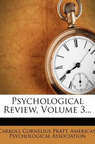 Cover of Psychological Review, Volume 3...