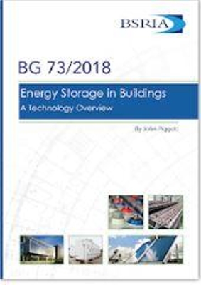 Book cover for Energy storage in buildings - a technology overview (BG 73/2018)