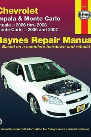Cover of Chevrolet Impala & Monte Carlo 2006 Thru 2008