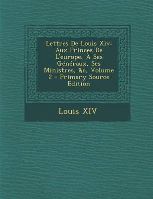 Book cover for Lettres de Louis XIV