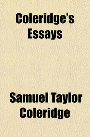 Cover of Coleridge's Essays