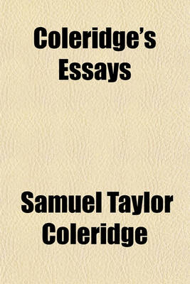 Book cover for Coleridge's Essays