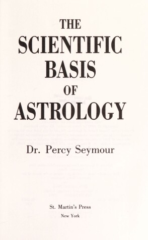 Book cover for The Scientific Basis of Astrology