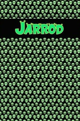 Cover of 120 Page Handwriting Practice Book with Green Alien Cover Jarrod