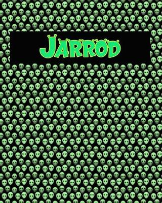 Book cover for 120 Page Handwriting Practice Book with Green Alien Cover Jarrod