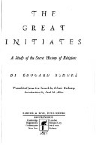 Cover of The Great Initiates
