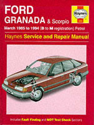 Book cover for Ford Granada and Scorpio ('85 to '94) Service and Repair Manual