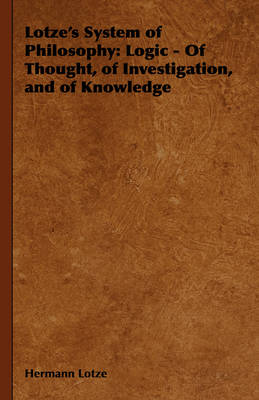 Book cover for Lotze's System of Philosophy