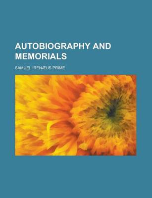 Book cover for Autobiography and Memorials