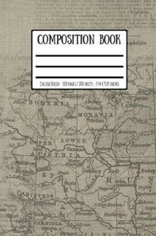 Cover of Old Newspaper & Map Composition Book