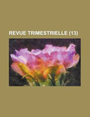 Book cover for Revue Trimestrielle (13)