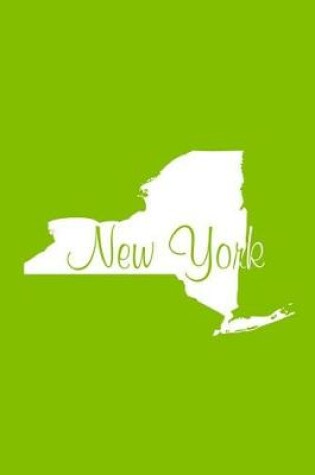 Cover of New York - Lime Green Lined Notebook with Margins