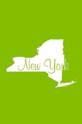 Book cover for New York - Lime Green Lined Notebook with Margins