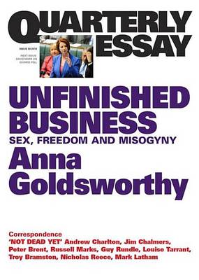 Book cover for Quarterly Essay 50 Unfinished Business