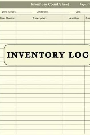 Cover of Inventory Log Book