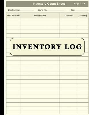 Book cover for Inventory Log Book