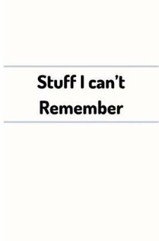 Cover of Stuff I Can't Remember