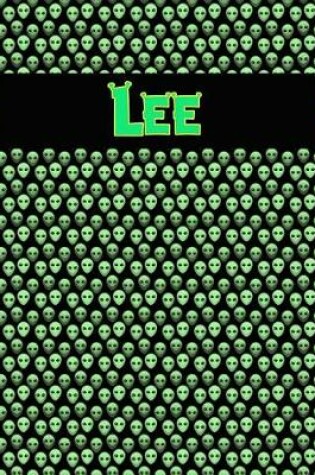 Cover of 120 Page Handwriting Practice Book with Green Alien Cover Lee