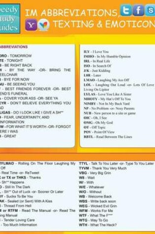 Cover of Instant Messaging Abbreviations, Texting and Emoticons