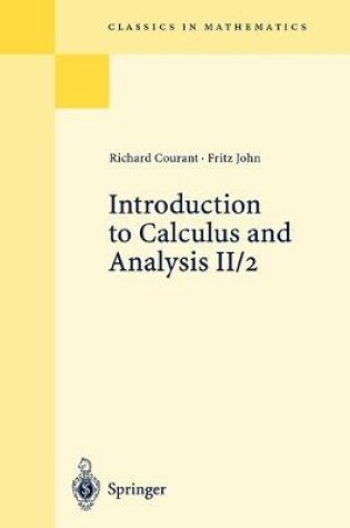 Cover of Introduction to Calculus and Analysis II/2