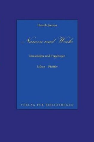 Cover of Namen und Werke 10