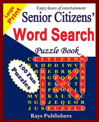 Book cover for Senior Citizens' word search puzzle book