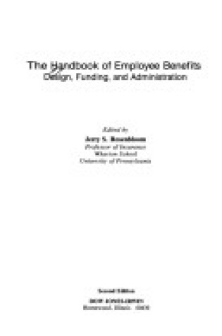 Cover of Handbook of Employee Benefits