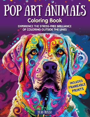 Book cover for Pop Art Animals Coloring Book