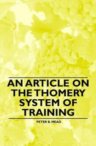 Cover of An Article on the Thomery System of Training