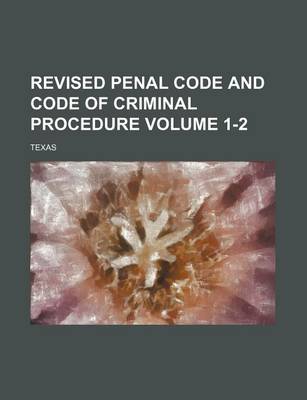 Book cover for Revised Penal Code and Code of Criminal Procedure Volume 1-2