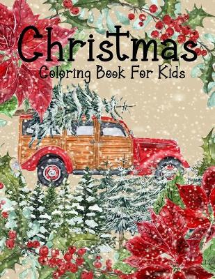 Book cover for christmas coloring book for kids