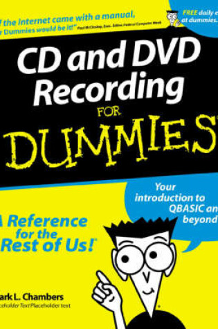 Cover of CD and DVD Recording For Dummies