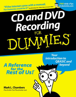 Book cover for CD and DVD Recording For Dummies