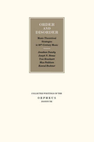 Cover of Order and Disorder