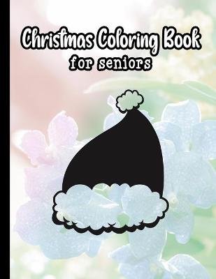 Book cover for christmas coloring books for seniors