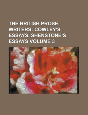 Book cover for The British Prose Writers Volume 3