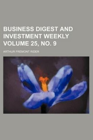 Cover of Business Digest and Investment Weekly Volume 25, No. 9