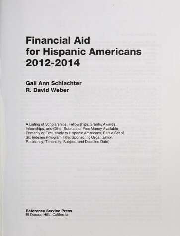 Book cover for Financial Aid for Hispanic Americans 2012-2014