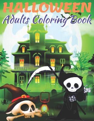 Book cover for Halloween Adults Coloring Book