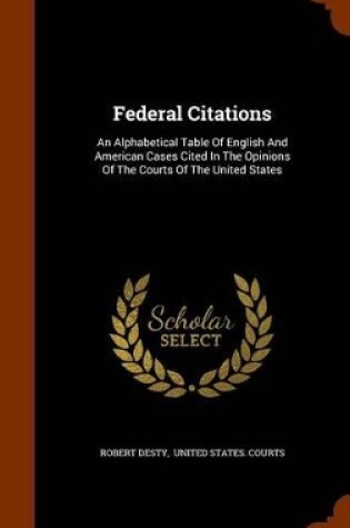 Cover of Federal Citations