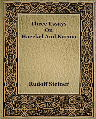 Book cover for Three Essays on Haeckel and Karma (1914)