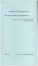 Book cover for Memoria Sobre El Pauperismo