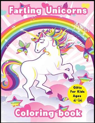 Book cover for Farting Unicorns Coloring book