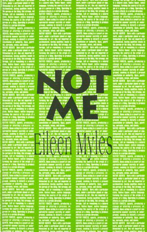 Book cover for Not Me