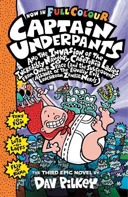 Book cover for Capt Underpants & the Invasion of the Incredibly Naughty Cafeteria Ladies from Outer Space