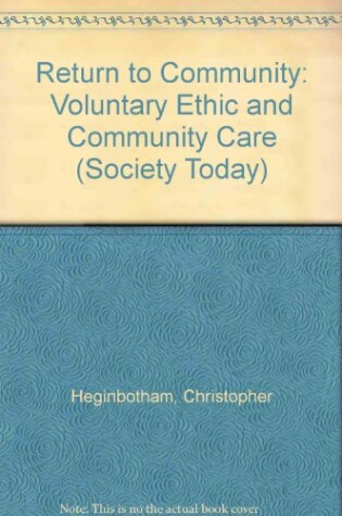 Cover of Return to Community