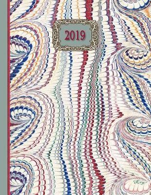 Book cover for 2019 Planner; Sage Gold Frame