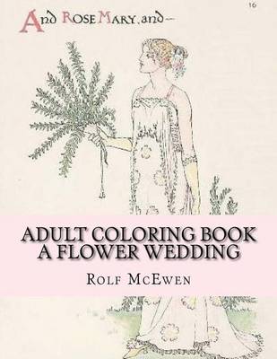 Book cover for Adult Coloring Book - A Flower Wedding