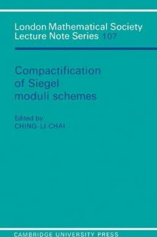 Cover of Compactification of Siegel Moduli Schemes