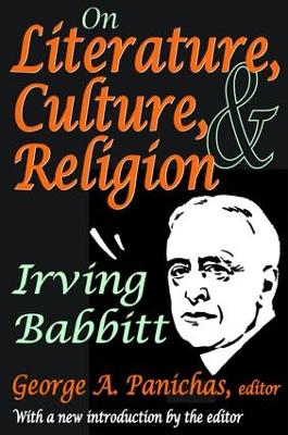 Book cover for On Literature, Culture, and Religion